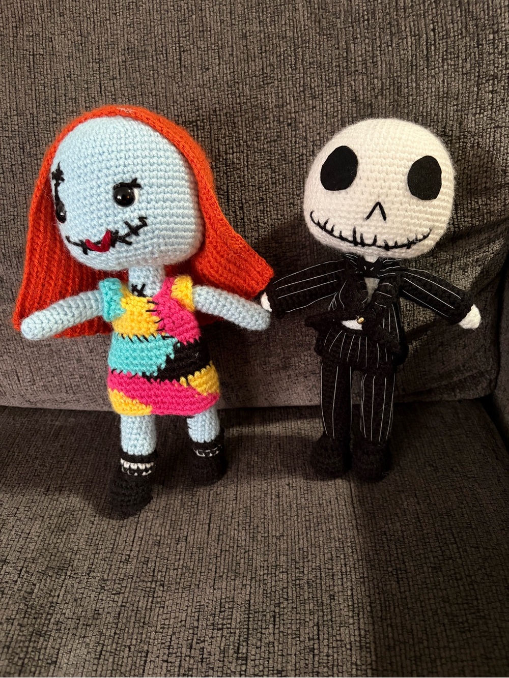 Disney the nightmare before Christmas crochet jack Skellington& sally dolls